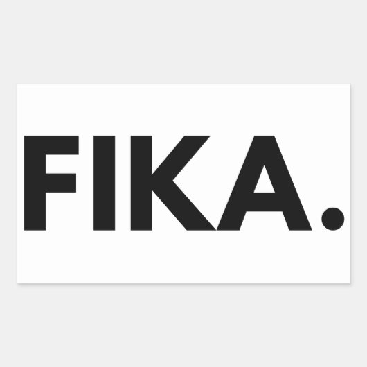 Fika Bold Rechteckheber Rechteckiger Aufkleber (Vorderseite)