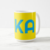 FIKA Bold Yellow and Blue Kaffeetasse (VorderseiteRechts)