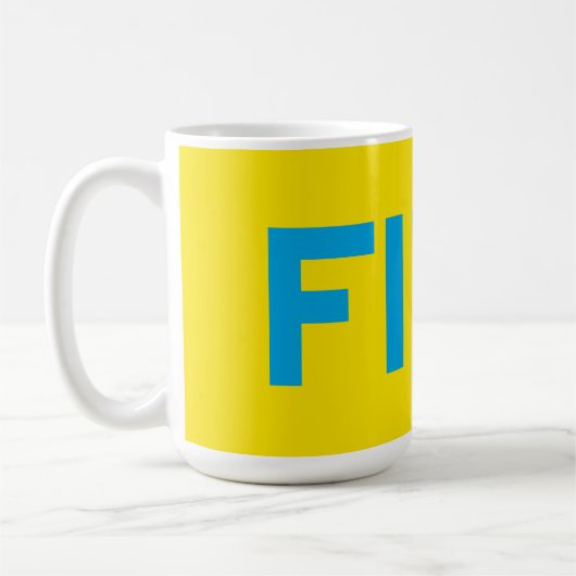 FIKA Bold Yellow and Blue Kaffeetasse (Links)