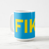 FIKA Bold Yellow and Blue Kaffeetasse (Vorderseite Links)