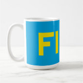 FIKA Bold Yellow and Blue Kaffeetasse (Links)