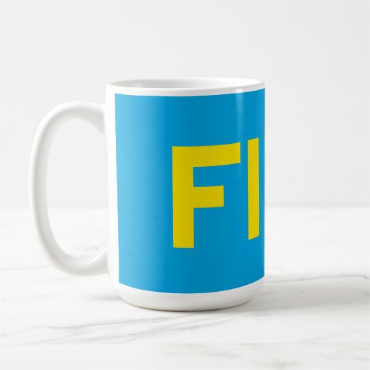 FIKA Bold Yellow and Blue Kaffeetasse (Links)