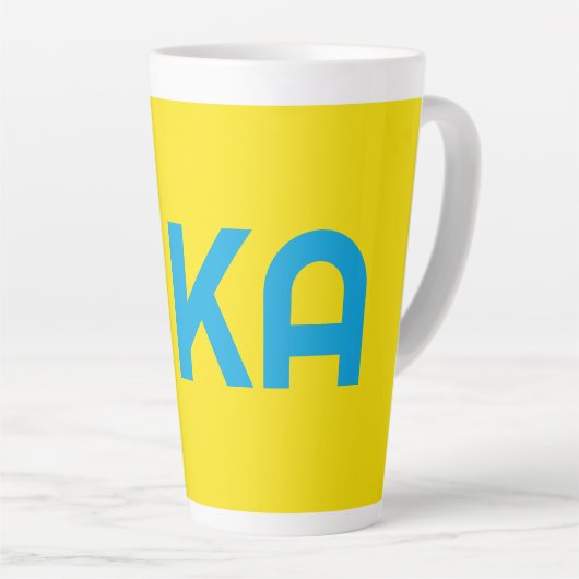 FIKA Bold Yellow and Blue Milchtasse (Rechte Ecke)