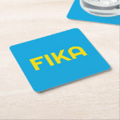 FIKA Bold Yellow and Blue Rechteckiger Pappuntersetzer (angewinkelt)
