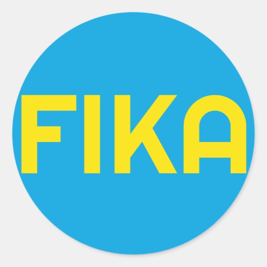 FIKA Bold Yellow and Blue Runder Aufkleber (Vorderseite)