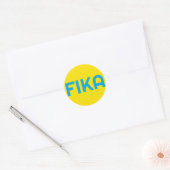 FIKA Bold Yellow and Blue Runder Aufkleber (Umschlag)