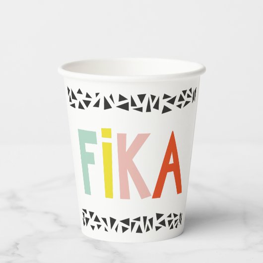 Fika Colors Black Pappbecher (Rückseite)