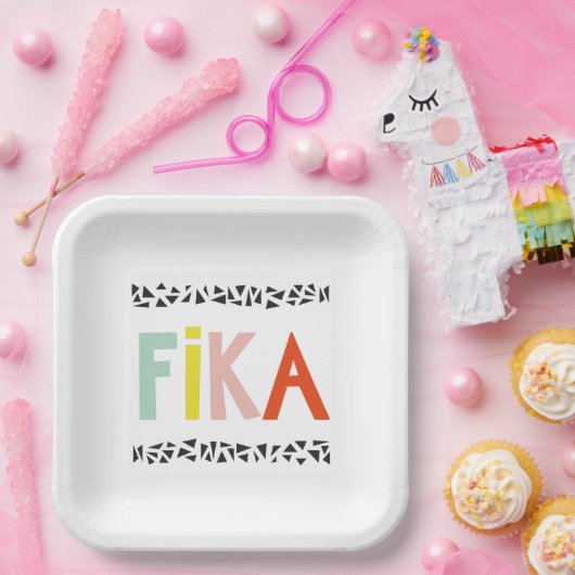 Fika Colors Pappteller (Party)