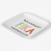 Fika Colors Pappteller (Gewinkelt)