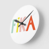 Fika Colors Wall Clock Runde Wanduhr (Winkel)