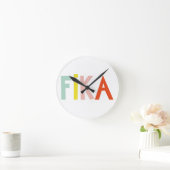 Fika Colors Wall Clock Runde Wanduhr (Zuhause)