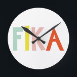 Fika Colors Wall Clock Runde Wanduhr<br><div class="desc">Die schwedische Aussprache ist ein Begriff in der schwedischen Kultur mit dem Grundbegriff "Kaffee haben",  oft begleitet von Gebäck,  Keksen oder Kuchen. Gefällt dir diese Fika-Colors-Wanduhr? Karo dieses Design auf eine große Auswahl an Produkten!</div>