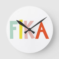 Fika Colors Wall Clock