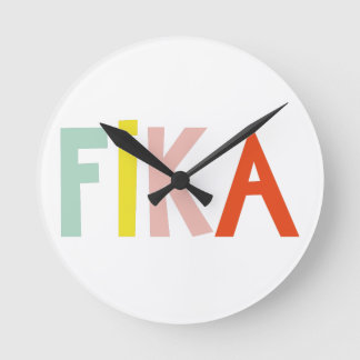 Fika Colors Wall Clock Runde Wanduhr