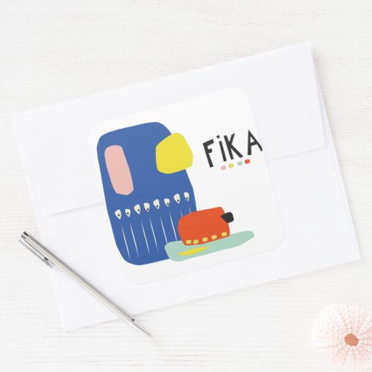Fika Déco Square Sticker (Umschlag)