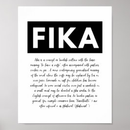 Fika-Definition Print, Printmedien Wall Art Poster