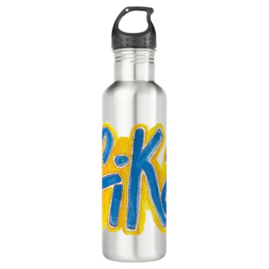 Fika Dots Wasserflasche aus Edelstahl Edelstahlflasche (Vorderseite)