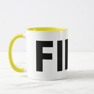 FIKA Fett Gelbe, Schwarz-Weiß-Tasse Tasse