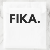 FIKA. Fett-rechteckige Aufkleber (Tasche)