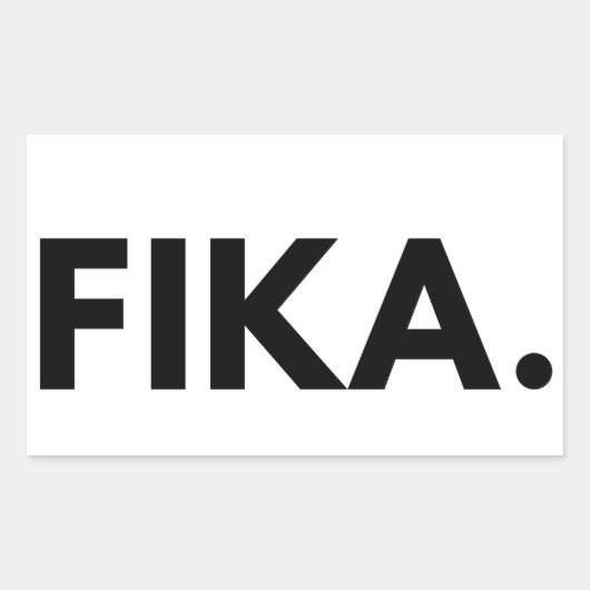 FIKA. Fett-rechteckige Aufkleber (Vorderseite)