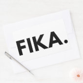 FIKA. Fett-rechteckige Aufkleber (Umschlag)
