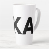 FIKA Fett Schwarz-Weiß-Latte-Tasse Milchtasse (Rechte Ecke)