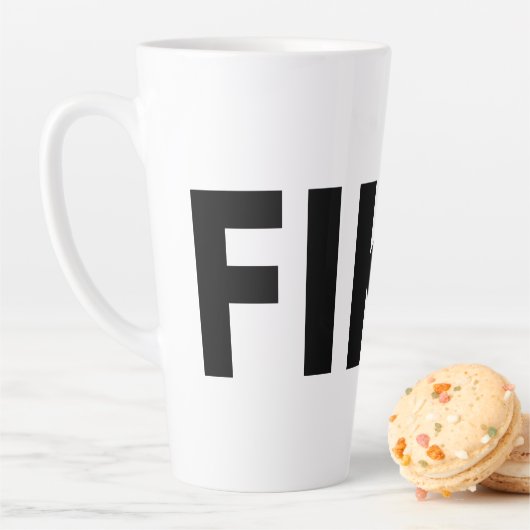 FIKA Fett Schwarz-Weiß-Latte-Tasse Milchtasse (Beispiel)