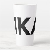FIKA Fett Schwarz-Weiß-Latte-Tasse Milchtasse (Vorderseite)
