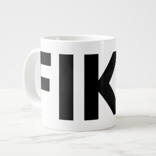 FIKA Fett Schwarz-Weiß-Tasse Jumbo-Tasse