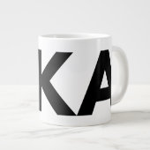 FIKA Fett Schwarz-Weiß-Tasse Jumbo-Tasse (Vorderseite Rechts)