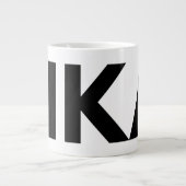 FIKA Fett Schwarz-Weiß-Tasse Jumbo-Tasse (Vorderseite)