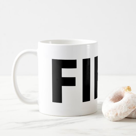 FIKA Fett Schwarz-Weiß-Tasse Kaffeetasse (Mit Donut)