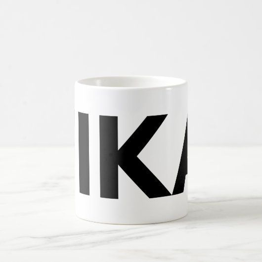 FIKA Fett Schwarz-Weiß-Tasse Kaffeetasse (Mittel)