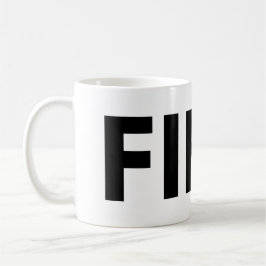 FIKA Fett Schwarz-Weiß-Tasse Kaffeetasse
