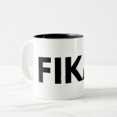 FIKA. Fette zweifarbige Coffee-Tasse Tasse (Vorderseite Links)