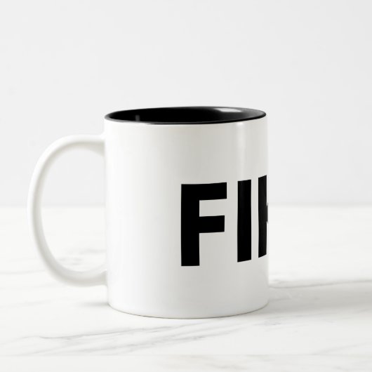 FIKA. Fette zweifarbige Coffee-Tasse Tasse (Links)