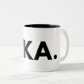 FIKA. Fette zweifarbige Coffee-Tasse Zweifarbige Tasse (VorderseiteRechts)