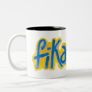 Fika-Punkte Zweifarben-Kaffeetasse Zweifarbige Tasse