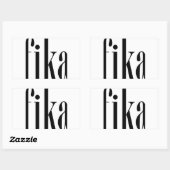 Fika Rechteckiger Aufkleber (Blatt)