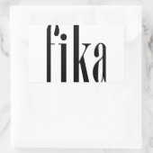Fika Rechteckiger Aufkleber (Tasche)