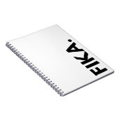 FIKA. Schwarzweiß-Notebook Notizblock (Rechte Seite)