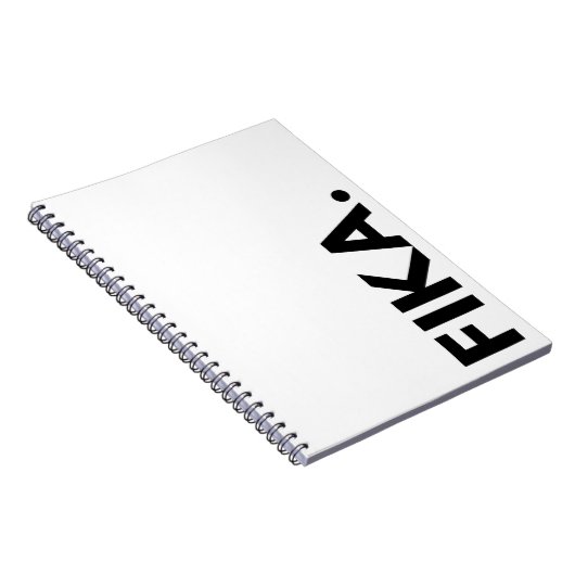 FIKA. Schwarzweiß-Notebook Notizblock (Rechte Seite)