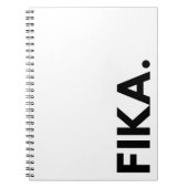 FIKA. Schwarzweiß-Notebook Notizblock (Vorderseite)