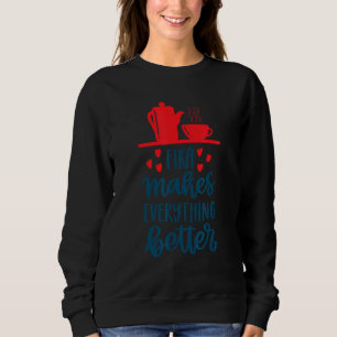 Fika skandinavische schwedische Kaffeepause Sweatshirt