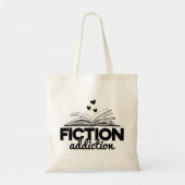 Fiktion Addiction Bookworm Reading Books Quote Tragetasche (Vorne)