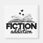 Fiktion Addiction Bookwortlesebuch Magnet (Vorne)