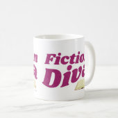 Fiktion Diva Sassy Fun Book Design Writer Slogan Kaffeetasse (VorderseiteRechts)