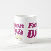 Fiktion Diva Sassy Fun Book Design Writer Slogan Kaffeetasse (Mittel)