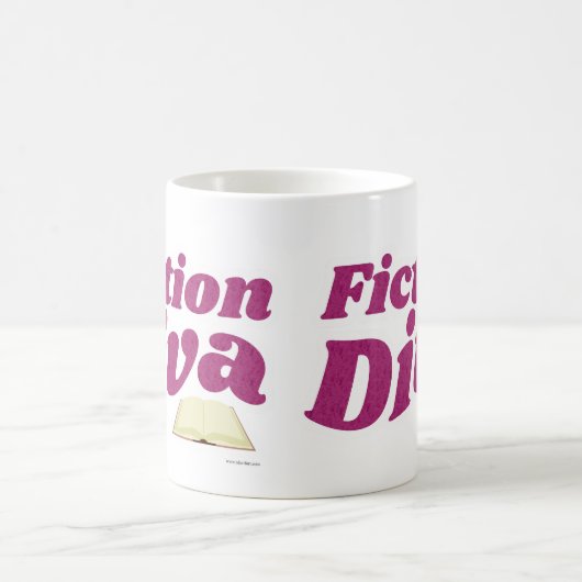 Fiktion Diva Sassy Fun Book Design Writer Slogan Kaffeetasse (Mittel)