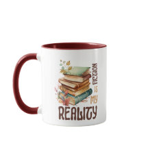 Fiktion Lover Tasse - Funny Book Quote Tasse Kaffe